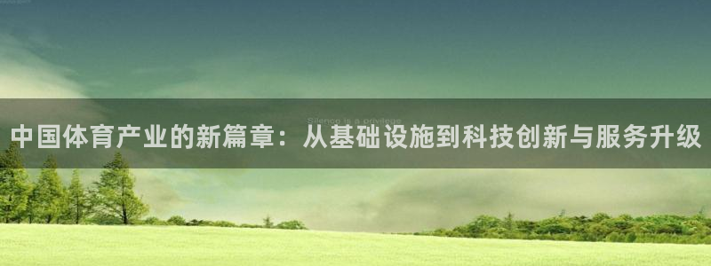 意昂体育4注册：中国体育产业的新篇章：从基础设施到科