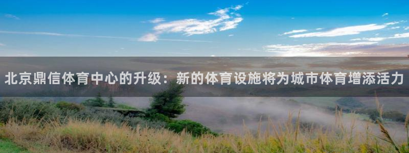 意昂4新能源：北京鼎信体育中心的升级：新的体育设施将为城市体